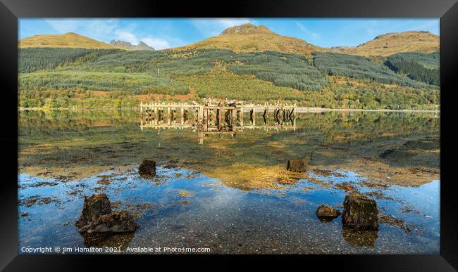 Old pier Arrochar Scotland Framed Print by jim Hamilton