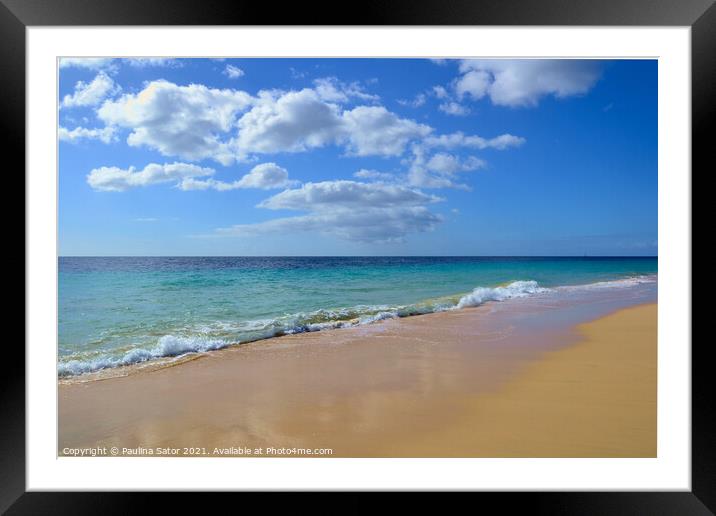 Fuerteventura beach Framed Mounted Print by Paulina Sator