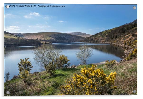 View from  Meldon reservoir dam Acrylic by Kevin White