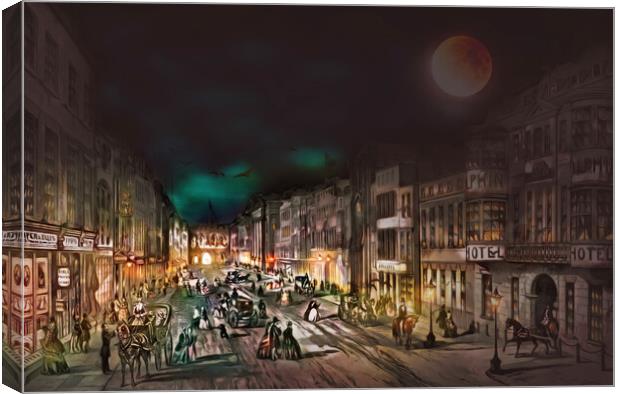SOUTHAMPTON BELOW BAR NIGHT SCENE Canvas Print by LG Wall Art