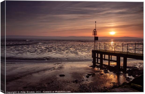West Kirby Sunset Canvas Print by Philip Brookes