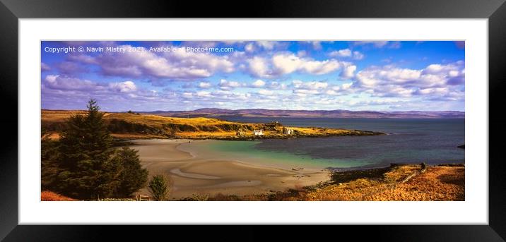 Isle of Jura, Scotland Panoramic Framed Mounted Print by Navin Mistry