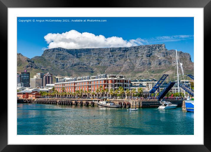 Table Mountain from Victoria and Alfred Waterfront Framed Mounted Print by Angus McComiskey