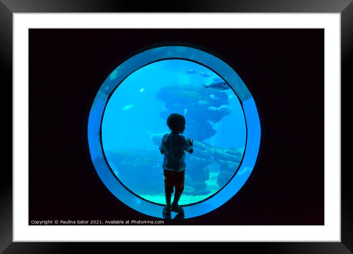 Children's curiosity about the world Framed Mounted Print by Paulina Sator