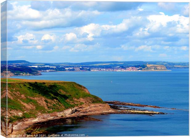 Coastline at Scarborough in Yorkshire. Canvas Print by john hill