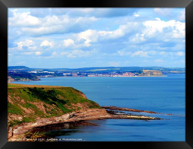 Coastline at Scarborough in Yorkshire. Framed Print by john hill