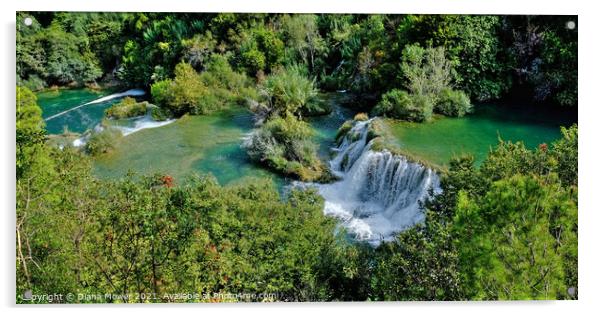  Krka Waterfalls Croatia Acrylic by Diana Mower