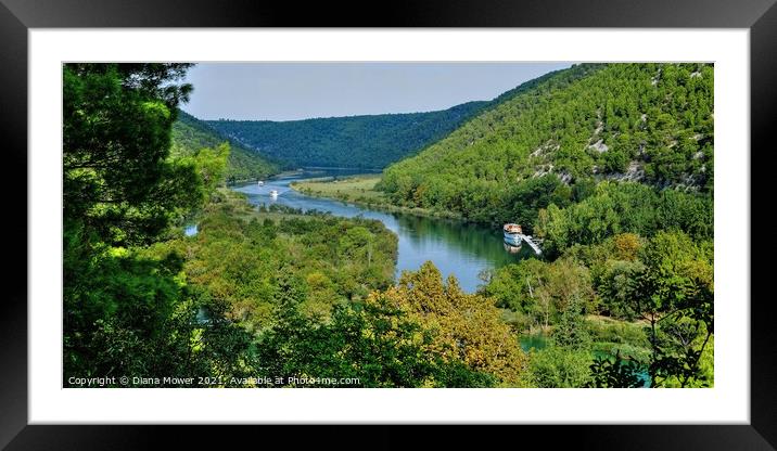  Krka National Park River Croatia Framed Mounted Print by Diana Mower