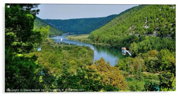  Krka National Park River Croatia Acrylic by Diana Mower