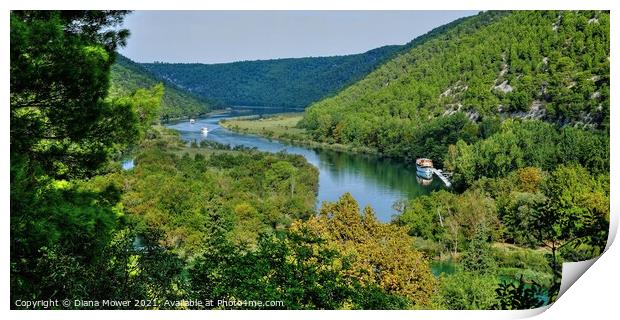  Krka National Park River Croatia Print by Diana Mower