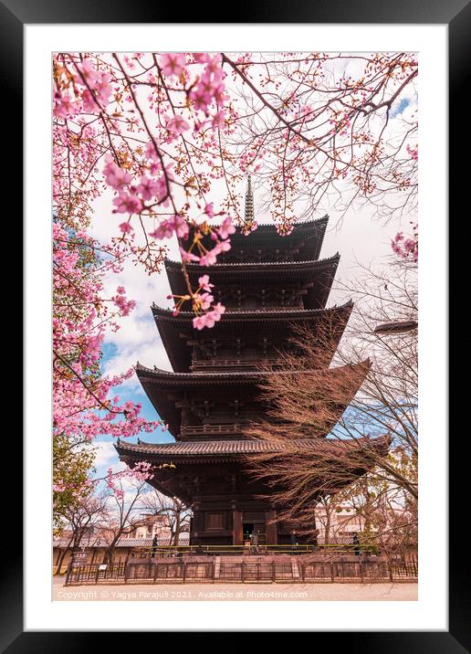 Sunset of Kofukuji Temple nara Japan Framed Mounted Print by Yagya Parajuli