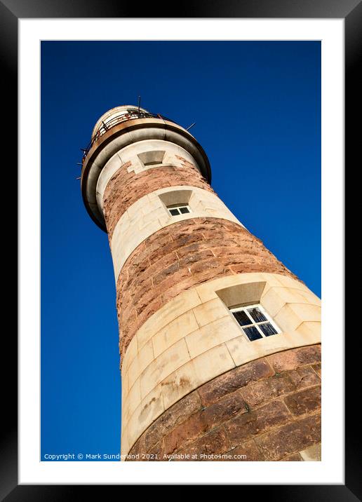 Roker Lighthouse Framed Mounted Print by Mark Sunderland