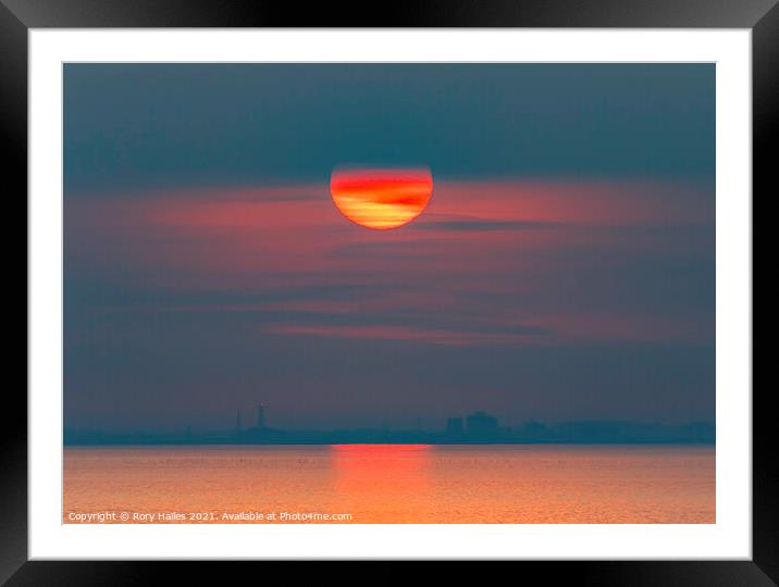 Sunset over Cardiff Framed Mounted Print by Rory Hailes