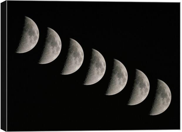 Crescent moon setting Canvas Print by mark humpage