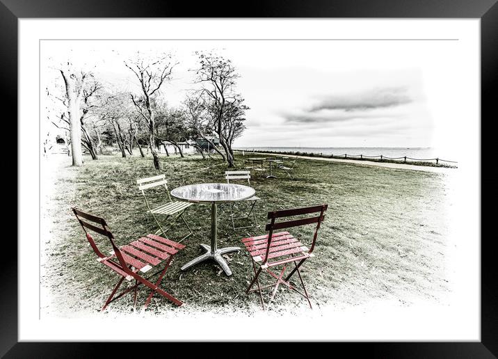 Waiting for service at the beach Framed Mounted Print by Ian Johnston  LRPS