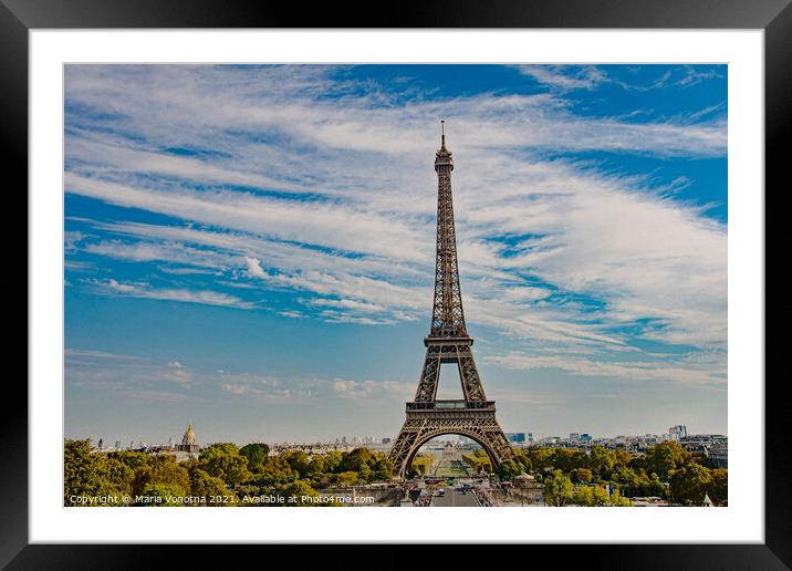 Eiffel Tower Framed Mounted Print by Maria Vonotna