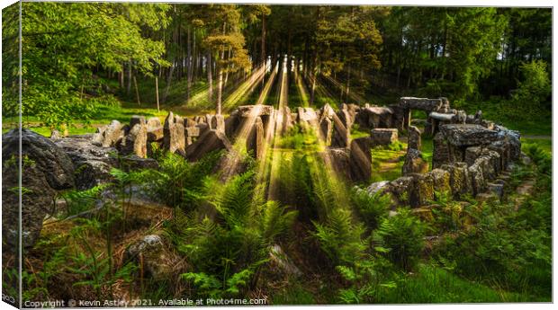 The Druids Temple 'Shades Of Green' Canvas Print by KJArt 