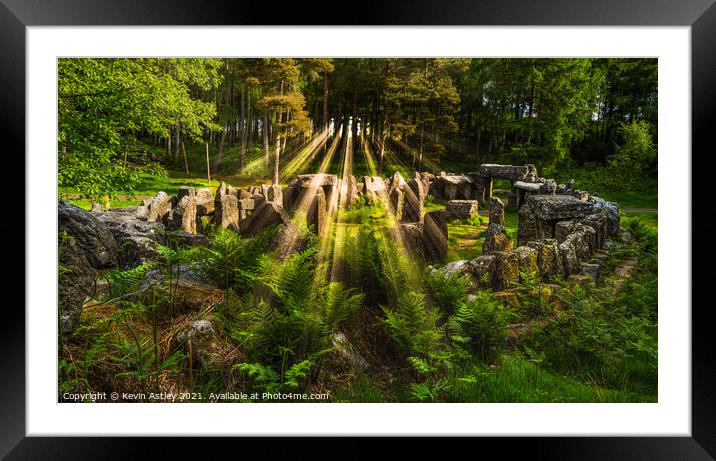 The Druids Temple 'Shades Of Green' Framed Mounted Print by KJArt 