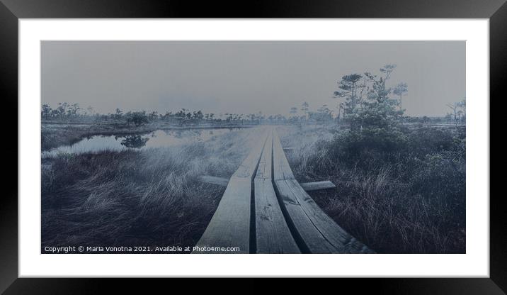 Foggy swamp Framed Mounted Print by Maria Vonotna