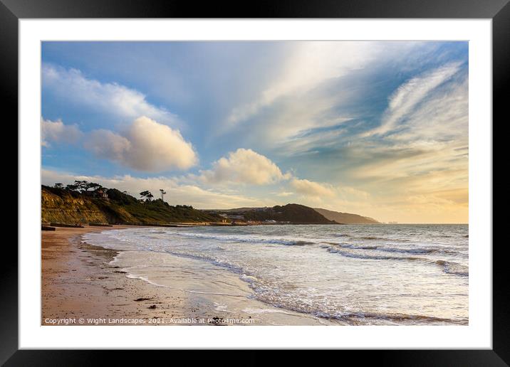 Colwell Bay Beach Isle Of Wight Framed Mounted Print by Wight Landscapes