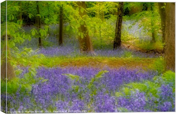 Artistic Bluebells Canvas Print by Martyn Arnold