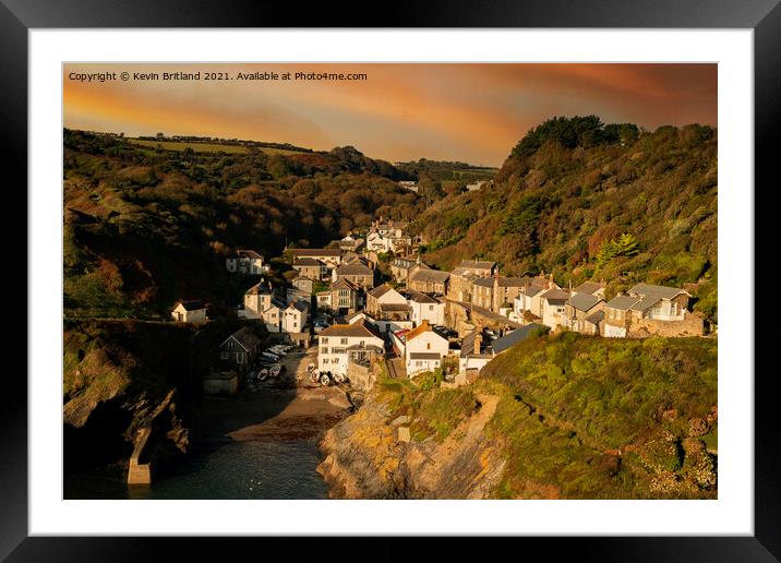 portloe cornwall Framed Mounted Print by Kevin Britland