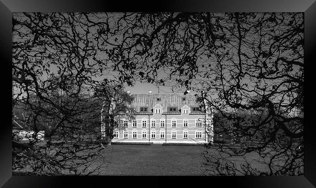 Helsingborg Palsjo Castle Monochromatic Edit Framed Print by Antony McAulay