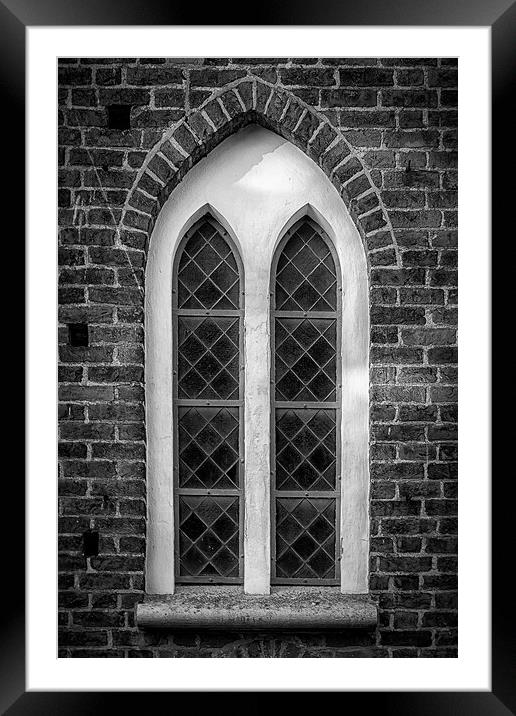 Solvesborg Saint Nicolai Church Window Framed Mounted Print by Antony McAulay