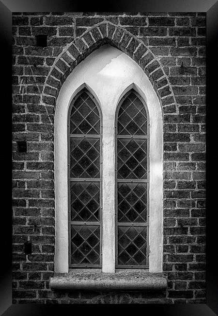Solvesborg Saint Nicolai Church Window Framed Print by Antony McAulay