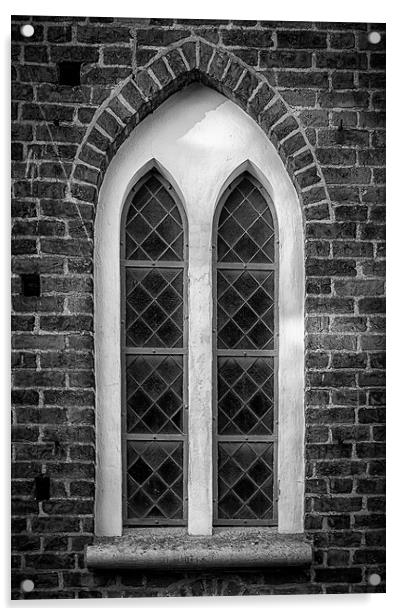 Solvesborg Saint Nicolai Church Window Acrylic by Antony McAulay
