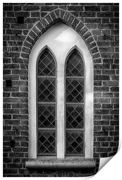 Solvesborg Saint Nicolai Church Window Print by Antony McAulay