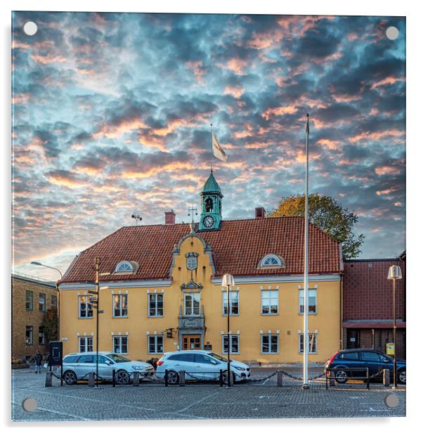 Solvesborg Town Hall Acrylic by Antony McAulay