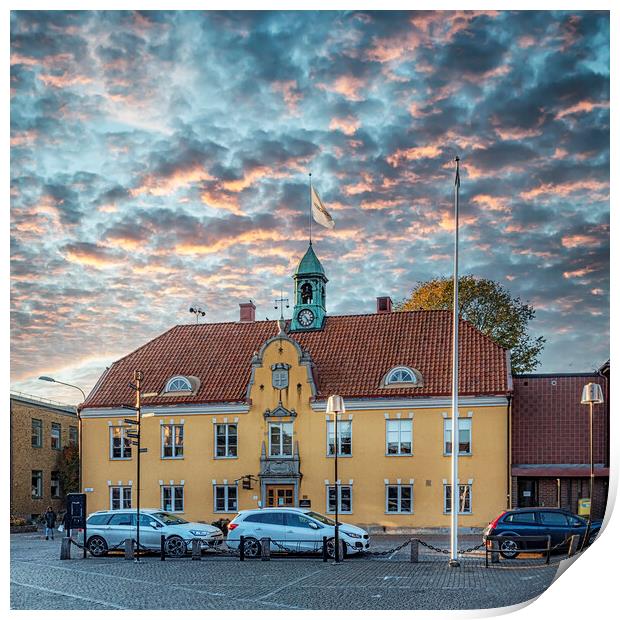 Solvesborg Town Hall Print by Antony McAulay