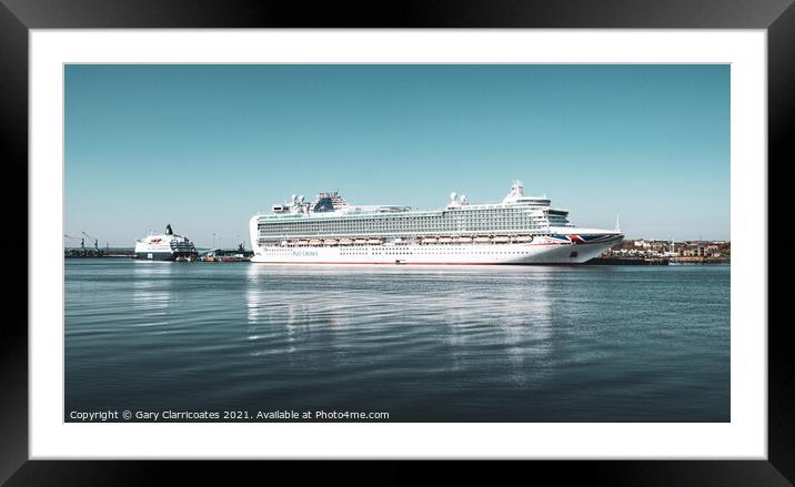 MS Azura Cruise Ship  Framed Mounted Print by Gary Clarricoates