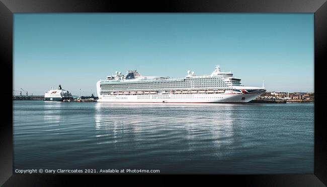 MS Azura Cruise Ship  Framed Print by Gary Clarricoates