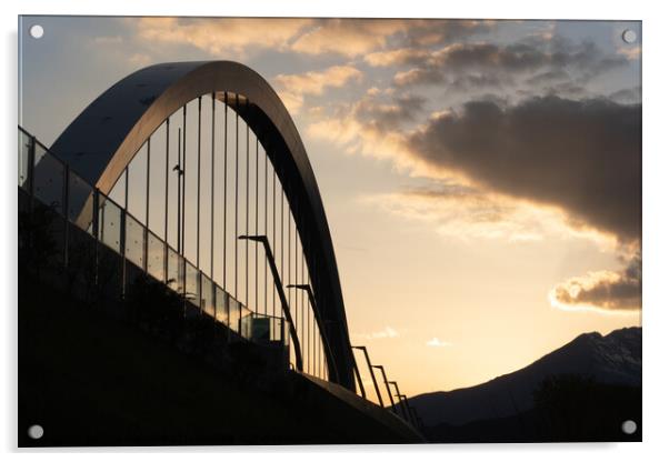 Viaduct at sunset Acrylic by Fabrizio Malisan