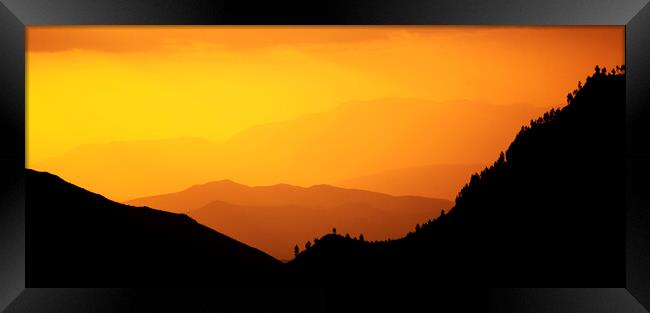 Sunset Over the Overberg, Western Cape, South Africa Framed Print by Neil Overy