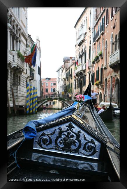 Venice Gondola Trip Framed Print by Sandra Day