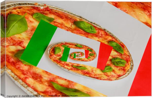 effect droste italian pizza Canvas Print by daniele mattioda