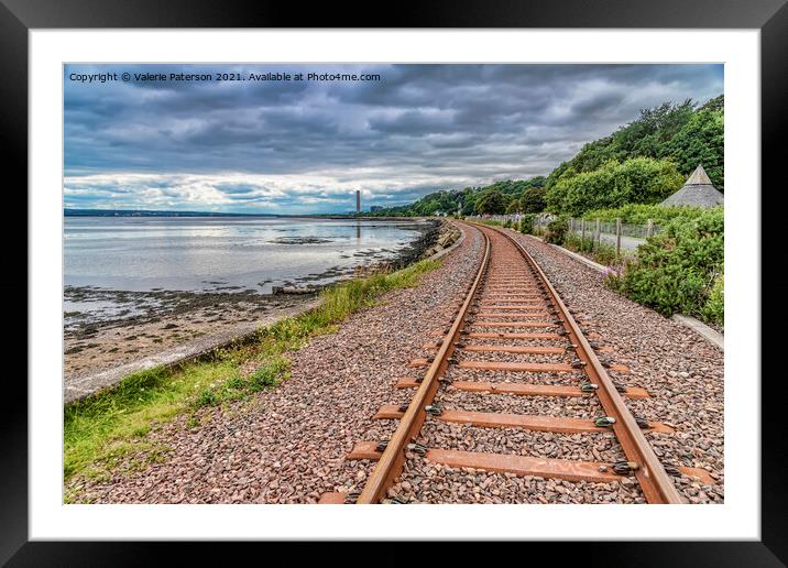 Culross Train Line Framed Mounted Print by Valerie Paterson