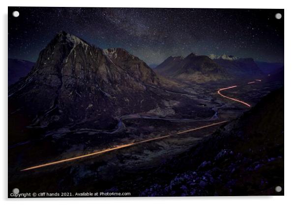 Glencoe Milkyway Acrylic by Scotland's Scenery