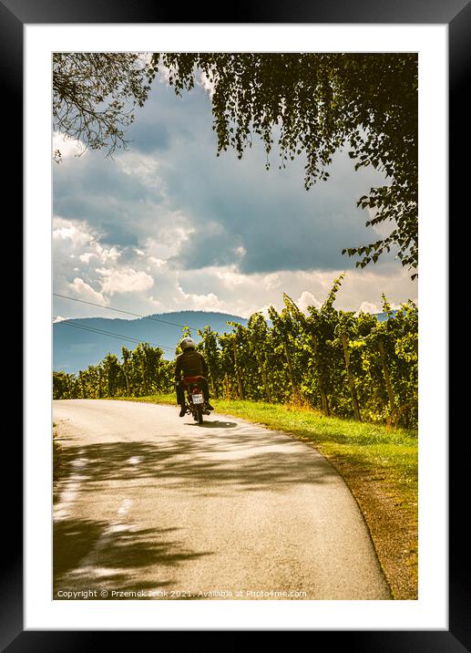 View from famous wine street in south styria, Austria. Framed Mounted Print by Przemek Iciak