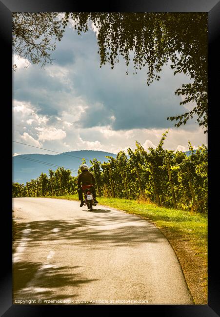View from famous wine street in south styria, Austria. Framed Print by Przemek Iciak