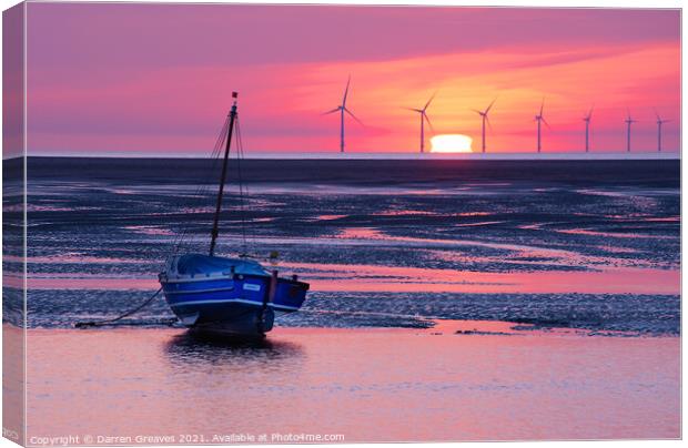 Meols Beach Canvas Print by Darren Greaves