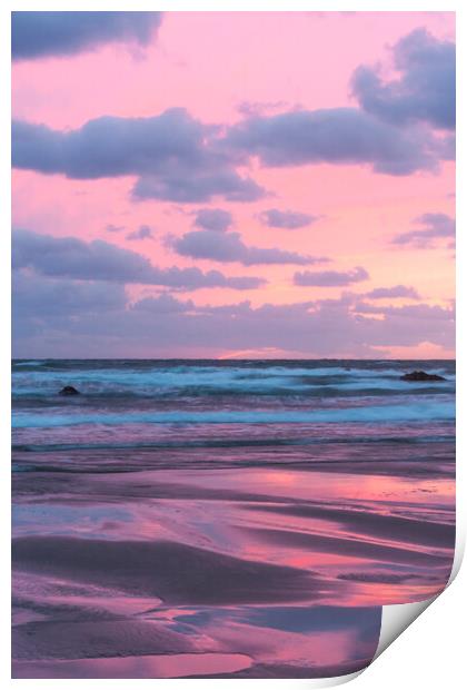 Enchanting Sunset Over Bude Print by Graham Custance
