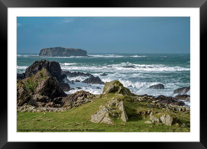 Glashedy Island, Donegal, Ireland. Framed Mounted Print by kenneth Dougherty