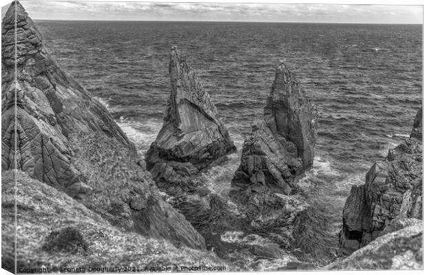 The North coast of Tory Island, Donegal, Ireland.  Canvas Print by kenneth Dougherty