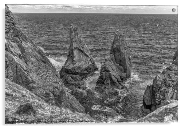 The North coast of Tory Island, Donegal, Ireland.  Acrylic by kenneth Dougherty