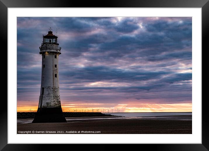 New Brighton Framed Mounted Print by Darren Greaves