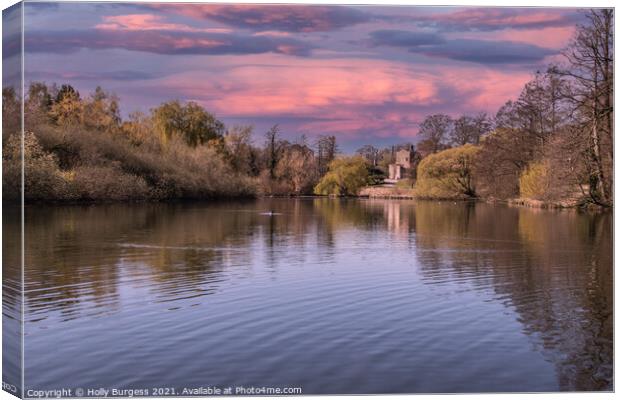 Evening sunset at the Abbey  Canvas Print by Holly Burgess